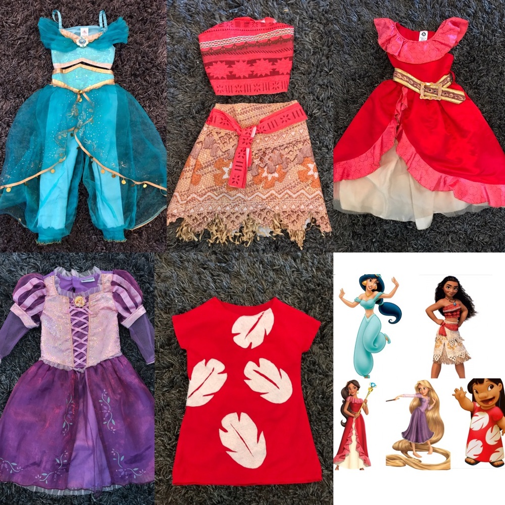 Assorted Princess Dresses  Size 5-6 Girl